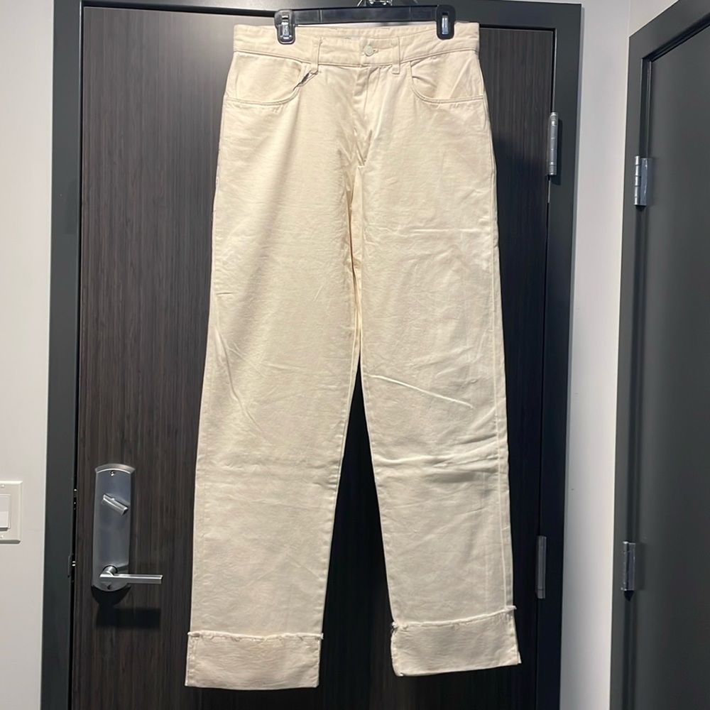 NWT Zara Cream Casual Trousers